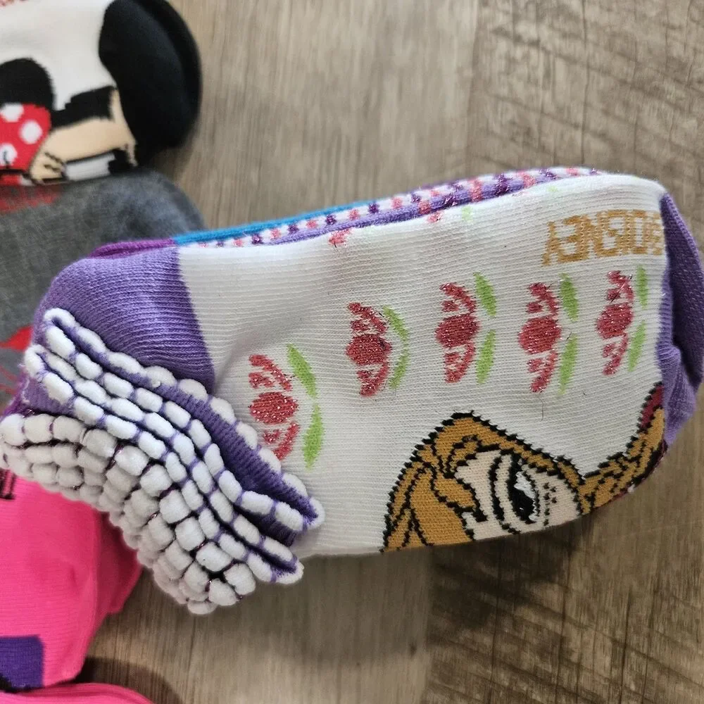 Girl Socks *SAMPLES* 20 Pairs Size 6-8 years Disney Frozen Minnie Inside Out